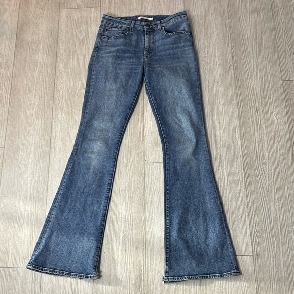 Levi’s High Rise Flare Wide Leg Jeans Retro Style size 27 - Picture 13 of 14